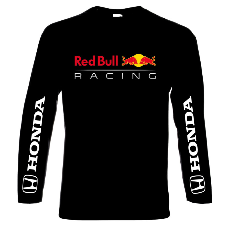 LONG SLEEVE T-SHIRTS Honda, Red Bull, formula one team, men's long sleeve t-shirt, 100% cotton, S to 5XL